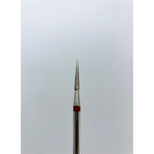 Diamond nail drill bit “Needle” 1.5*10 mm Red - Diamond nail drill bits