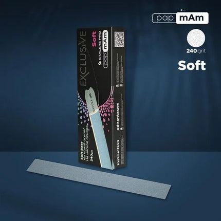 Disposable files papmAm (With Soft Foam Layer) Staleks Pro Exclusive 20 (25 Pcs) 240 grit DFCX-20-240/25 - Disposable