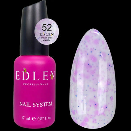 Edler Grundlack Cover Candy Nr. 52 Milch mit blauen und violetten Flakes 17 ml