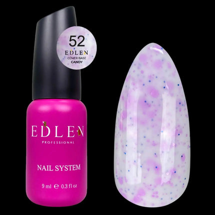 Edler Grundlack Cover Candy Nr. 52 Milch mit blauen und violetten Flakes 9ml