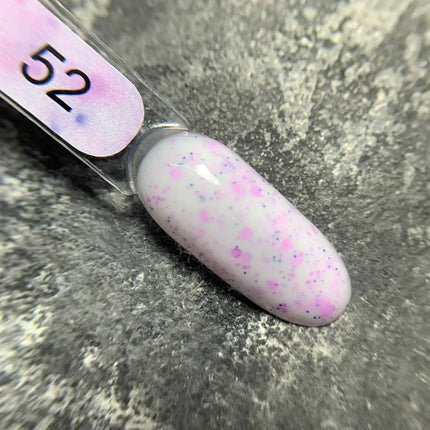 Edler Grundlack Cover Candy Nr. 52 Milch mit blauen und violetten Flakes 9ml