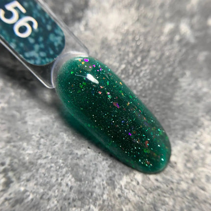 Edler Grundlack Cover Flash №56 Grün mit holografischer Folie 9ml
