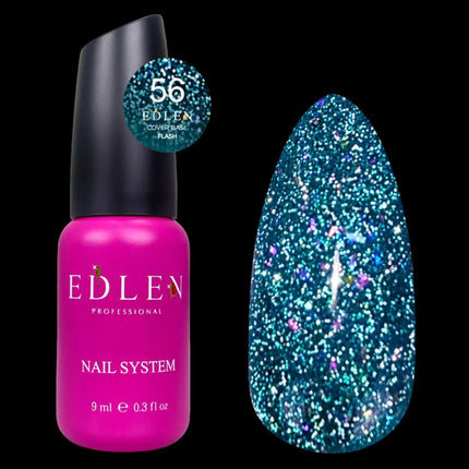 Edler Grundlack Cover Flash №56 Grün mit holografischer Folie 9ml