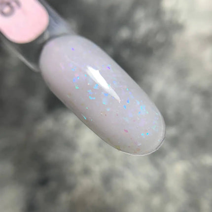 Edler Grundlack Shimmer №66 Milky Pink mit blau-lila Folie 9ml