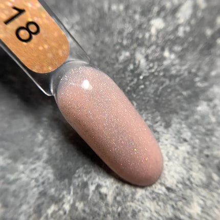 Edlen Cover Base Hologram №18 Beige with holographic shimmer 9ml