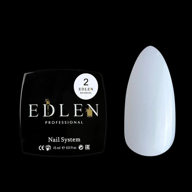 Гель для наращивания Edlen Builder Gel №02 «Нюд» Молочный 15 мл
