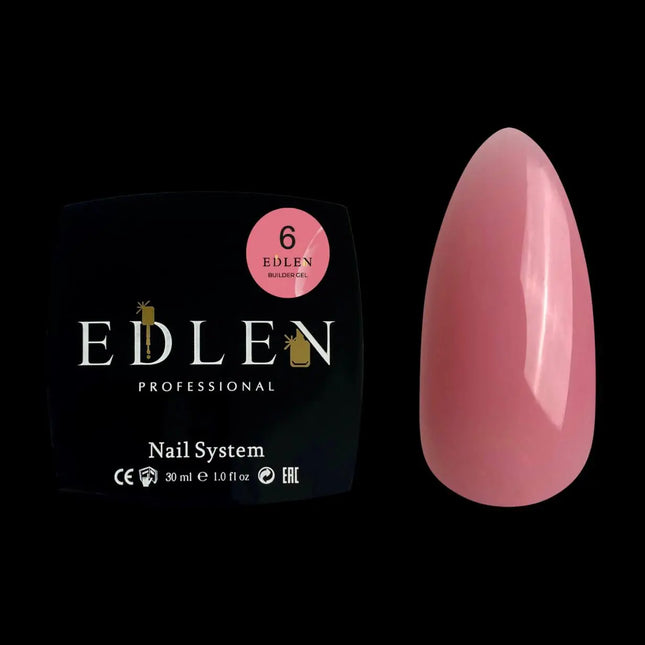 Гель для наращивания Edlen Builder Gel №06 «Нюд» Красный Персик 30 мл