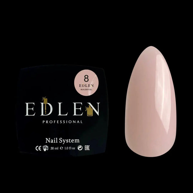 Гель для наращивания Edlen Builder Gel №08 «Нюд» светло-бежевый 30 мл