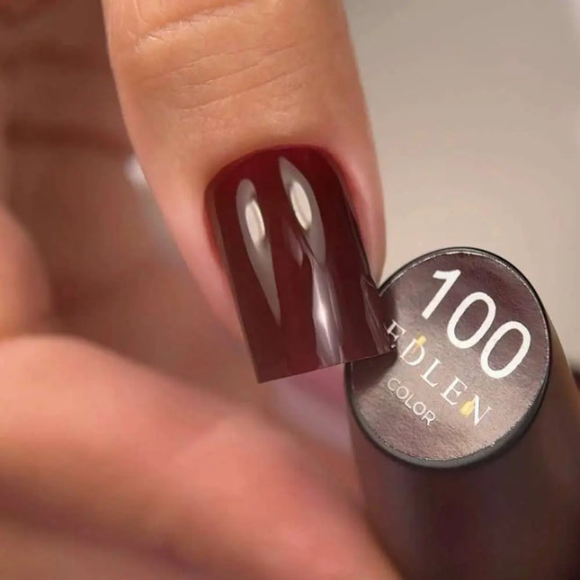 Edlen Gel-Nagellack Farbe Nr. 100 Granatbraun 9ml
