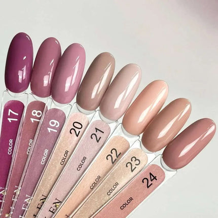 Edlen Gel-Nagellack in der Farbe №20 Grau-Beige mit goldenem Schimmer, 9 ml