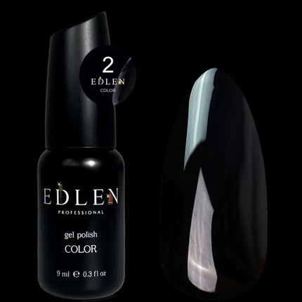 Edler Gel-Nagellack, Farbe Nr. 02 Schwarz, 9 ml