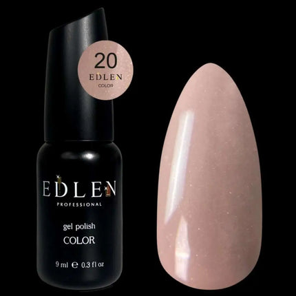 Edlen Gel-Nagellack in der Farbe №20 Grau-Beige mit goldenem Schimmer, 9 ml