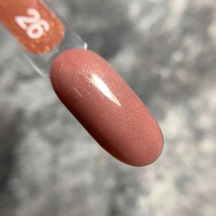 Edlen Gel-Nagellack Farbe №26 Uluru Sunset mit goldenem Shimmer 9 ml
