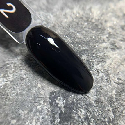 Edler Gel-Nagellack, Farbe Nr. 02 Schwarz, 9 ml