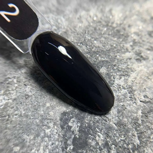 Edler Gel-Nagellack, Farbe Nr. 02 Schwarz, 9 ml