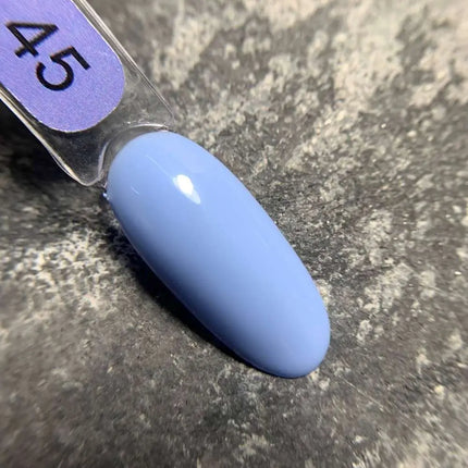 Edler Gel-Nagellack, Farbton Nr. 45 Blau mit lavendelfarbenem Unterton, 9ml