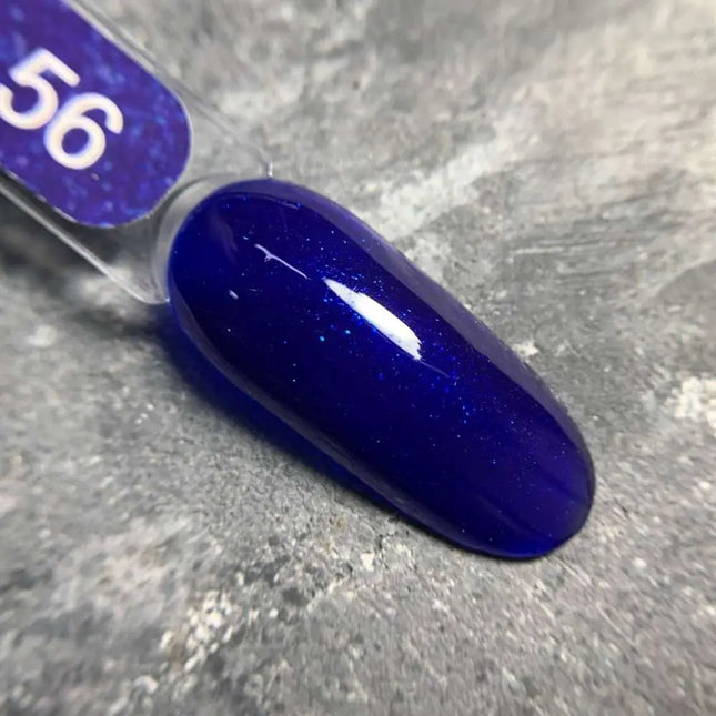 Edler Gel-Nagellack, Farbe Nr. 56 Dunkelblau mit Glitzer, 9 ml