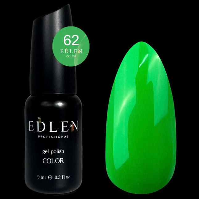 Edler Gel-Nagellack, Farbe Nr. 62 Kellygrün, 9 ml