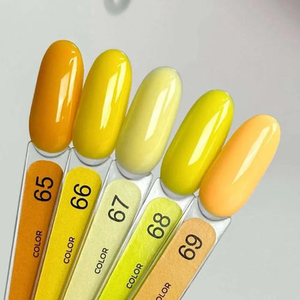 Edlen Gel-Nagellack in der Farbe №66 Eigelb-Gelb, 9ml