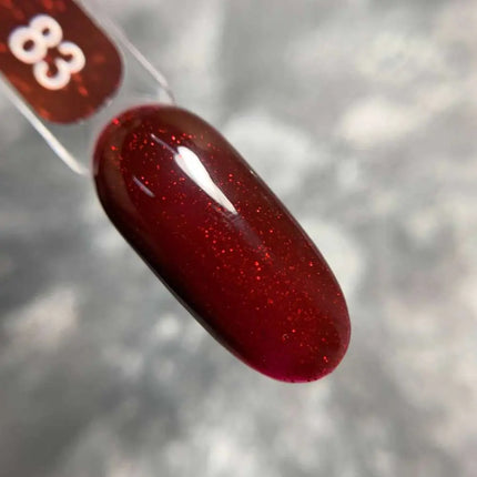 Edler Gel-Lack Farbton Nr. 83 Kräftiges Rot mit Shimmer, 9 ml