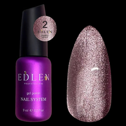 Edlen Cat-Eye-Glitzer Nr. 2 Granatrot 9ml