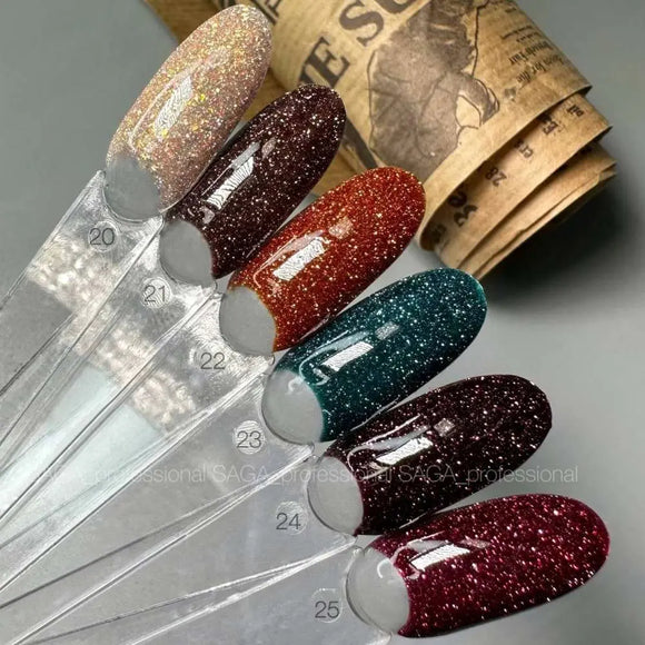 Saga Feuriger Gel-Nagellack №24 Dunkles Maroon 10ml