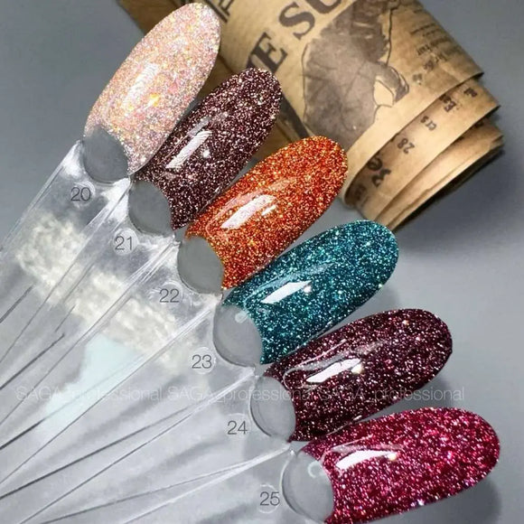 Saga Feuriger Gel-Nagellack №24 Dunkles Maroon 10ml