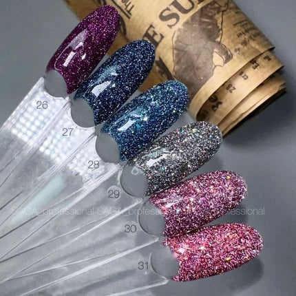 Saga Fiery Gel Polish №28 Azure mit Folie 10ml