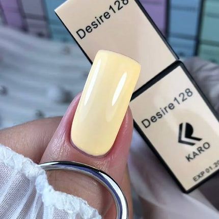 Gel Polish Desire 128 Canary yellow 8ml KARO - Gel Nail Polish