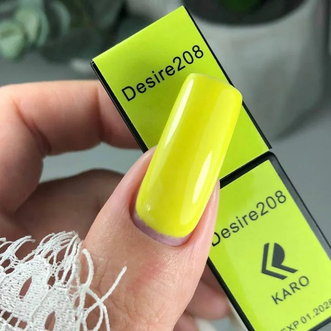 Gel Polish Desire 208 Chartreuse 8ml KARO - Gel Nail Polish
