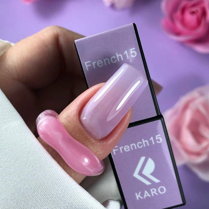 Gel Polish French 15 transluzentes helles Lavendel 8ml KARO