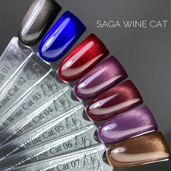Gel polish Wine Cat №7 10 ml Saga Professional - Gel Nail Polish