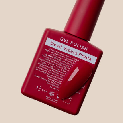 HEYLOVE Gel Polish Devil Wears Prada 15ml - Color Red - Gel Nail Polish