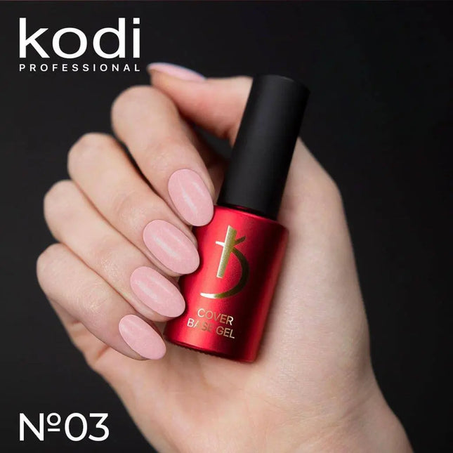 Kodi Cover Base Gel №3 Pink Beige with shimmer 7ml