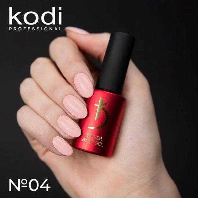 Kodi Cover Base Gel №4 Warm Peach with shimmer 7ml