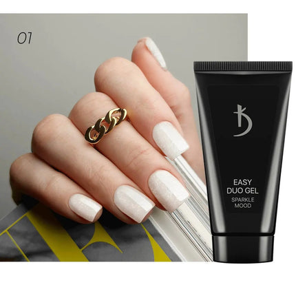 Kodi Easy Duo Gel Sparkle Mood №1 Milky mit Shimmer 15g