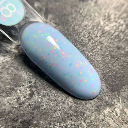 Luna Tutti Frutti Grundlack №18 Hellblau mit mehrfarbigen Flocken 13ml
