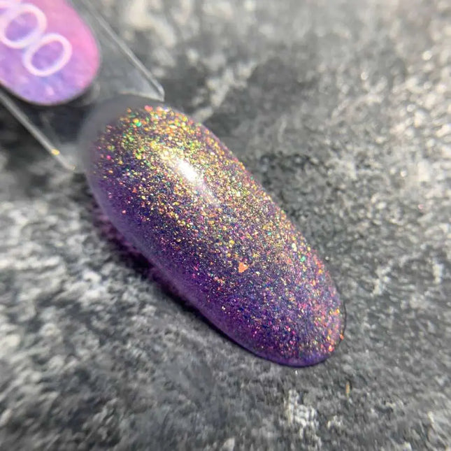 Luna Gel Polish №200 Color Light Purple with fine holographic foil 8ml