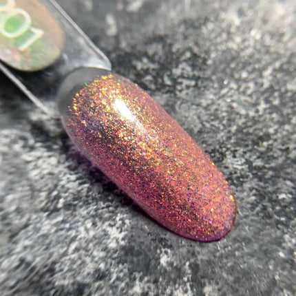 Luna Gel Polish Nr. 201 Farbe Pink mit feiner holografischer Folie 13ml