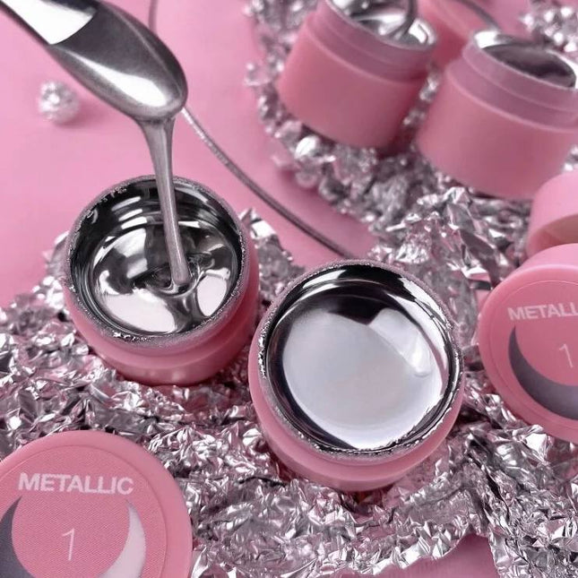 Luna Metallic Gel Paint Farbe Silber 5ml