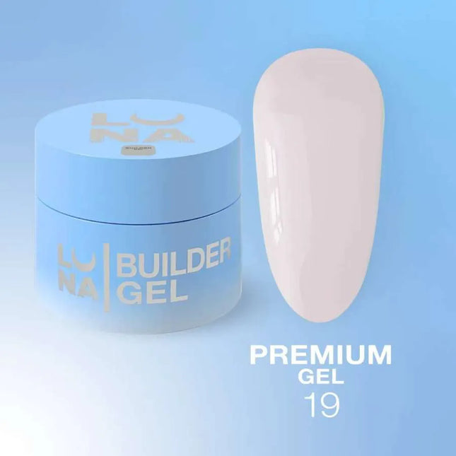 Luna Premium Gel №19 Milky з прохолодним рожевим відтінком 30 мл