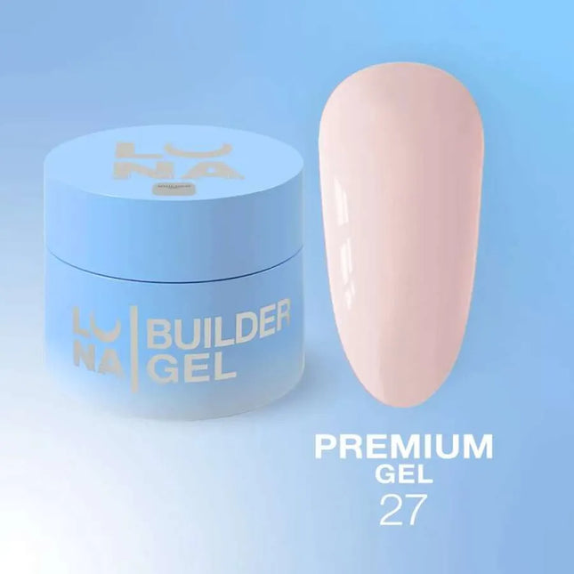 Luna Premium Гель №27 Milky з рожевим відтінком 15 мл