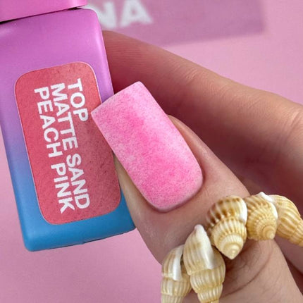 Топ Luna Sand Peach Pink Matte с мелкими блестками 13 мл