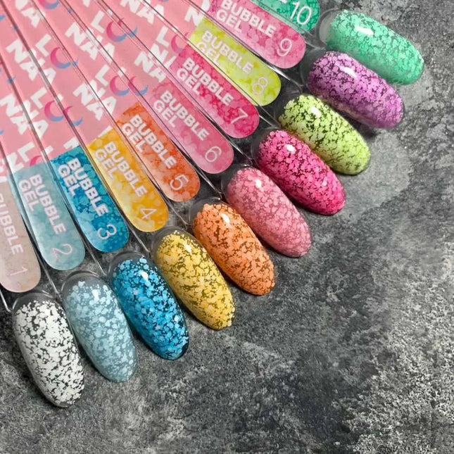 Luna Bubble Gel Nr. 01 klar mit weißem Glitzer 5ml