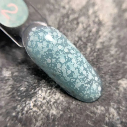 Luna Bubble Gel №02 light blue with white glitter 5ml