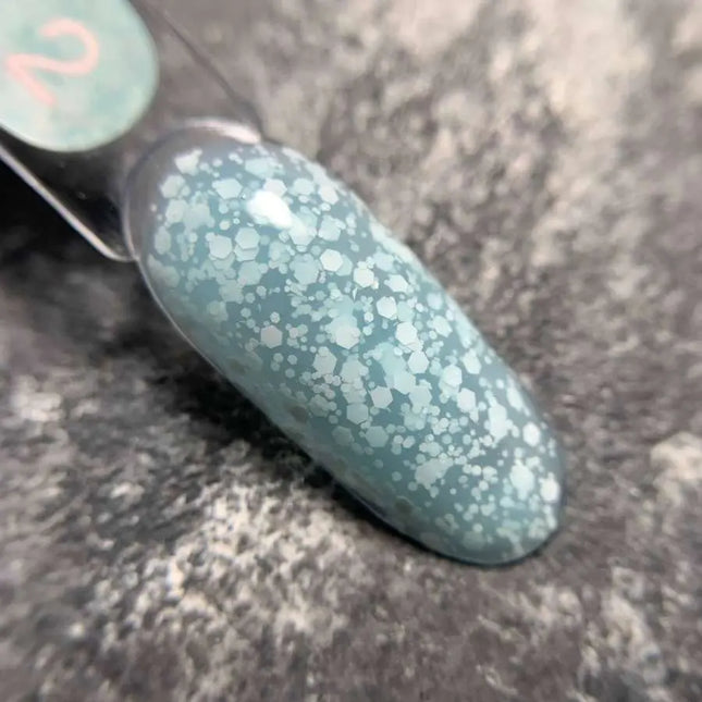 Luna Bubble Gel Nr. 02 Hellblau mit weißem Glitzer 5ml