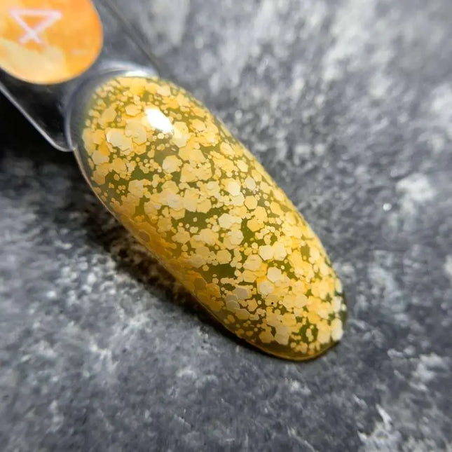 Luna Bubble Gel Nr. 04 hellorange mit weißem Glitzer 5 ml