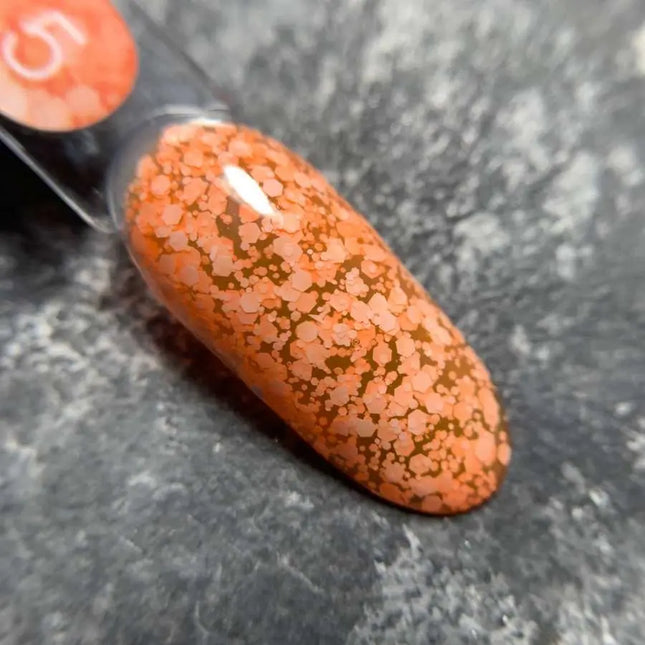 Luna Bubble Gel Nr. 05 Orange mit weißem Glitzer 5 ml