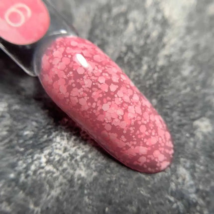 Luna Bubble Gel Nr. 06 Pink mit weißem Glitzer 5 ml