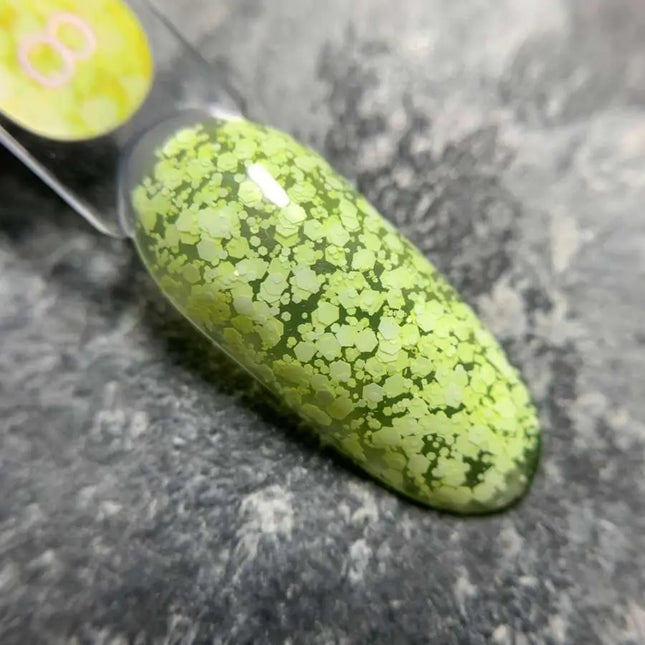 Luna Bubble Gel Nr. 08 Gelb mit weißem Glitzer 5ml